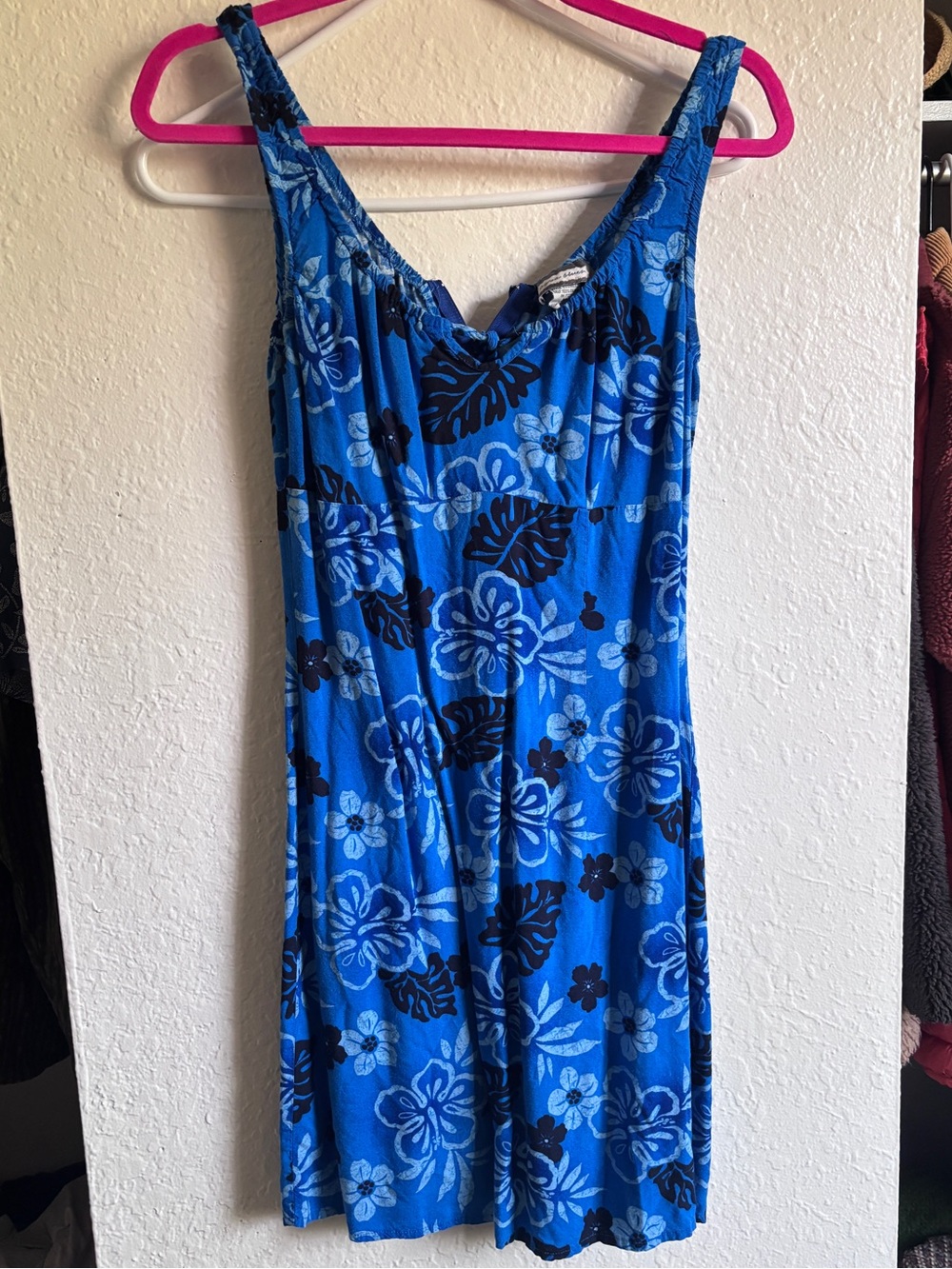 Vintage Aqua Blues Blue Mini Dress